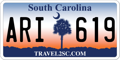 SC license plate ARI619