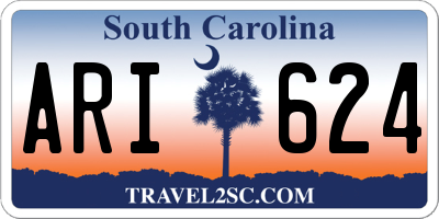 SC license plate ARI624