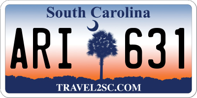 SC license plate ARI631