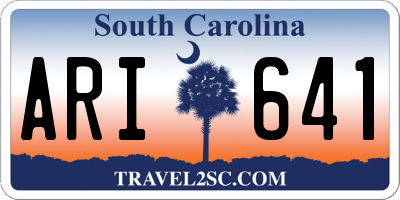 SC license plate ARI641
