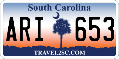 SC license plate ARI653