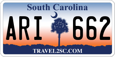 SC license plate ARI662