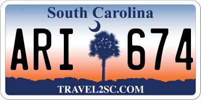 SC license plate ARI674