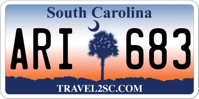 SC license plate ARI683