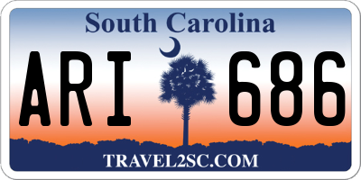 SC license plate ARI686