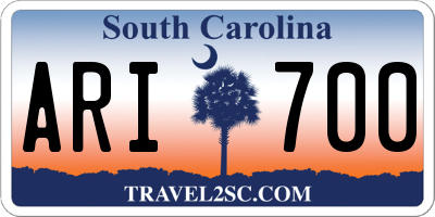 SC license plate ARI700