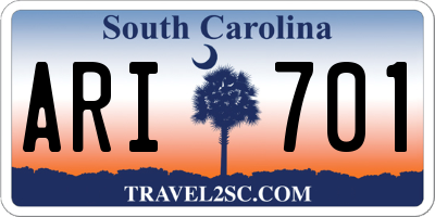 SC license plate ARI701