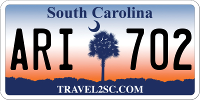 SC license plate ARI702