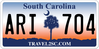 SC license plate ARI704