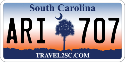 SC license plate ARI707
