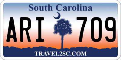 SC license plate ARI709