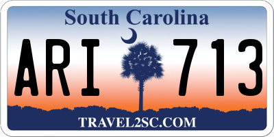 SC license plate ARI713