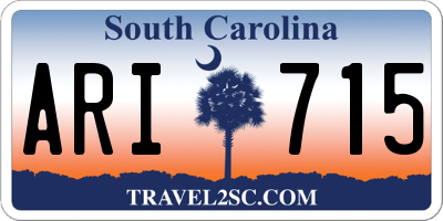 SC license plate ARI715