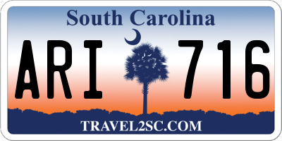 SC license plate ARI716