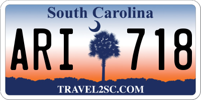 SC license plate ARI718