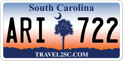 SC license plate ARI722