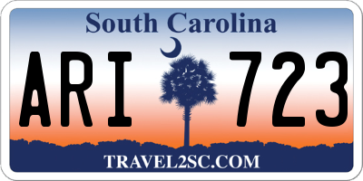 SC license plate ARI723
