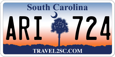SC license plate ARI724