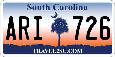 SC license plate ARI726