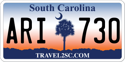 SC license plate ARI730