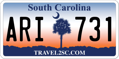 SC license plate ARI731
