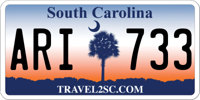 SC license plate ARI733