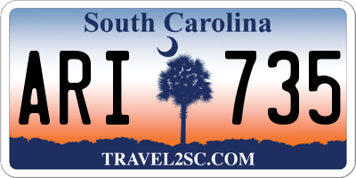 SC license plate ARI735