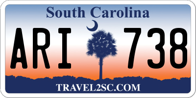 SC license plate ARI738
