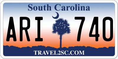 SC license plate ARI740