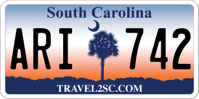 SC license plate ARI742