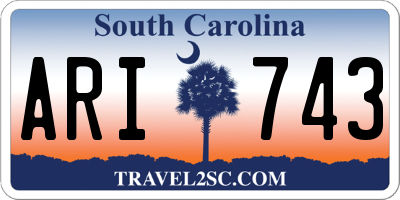 SC license plate ARI743