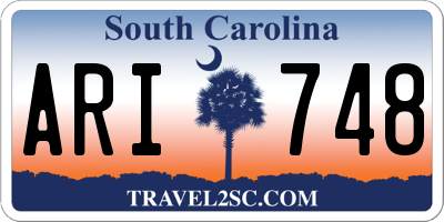 SC license plate ARI748