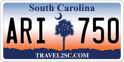 SC license plate ARI750
