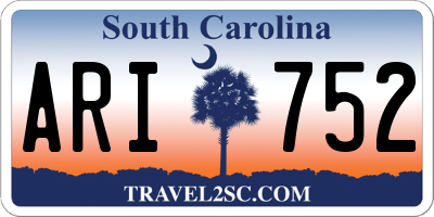SC license plate ARI752