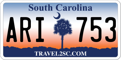 SC license plate ARI753