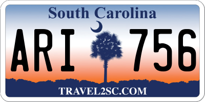 SC license plate ARI756