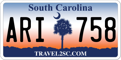 SC license plate ARI758