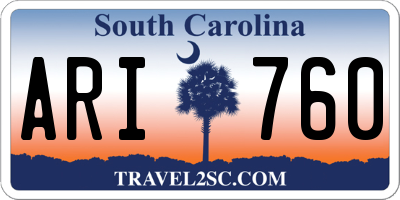 SC license plate ARI760