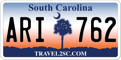 SC license plate ARI762
