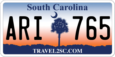 SC license plate ARI765