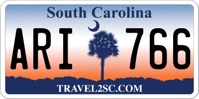 SC license plate ARI766
