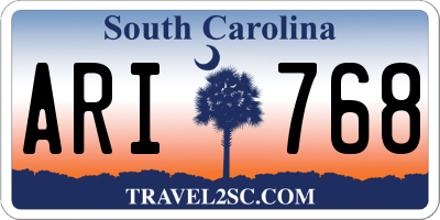 SC license plate ARI768