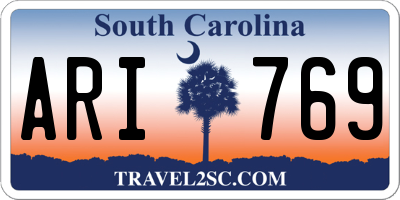 SC license plate ARI769