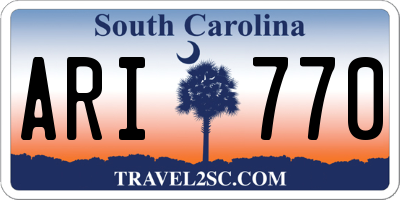 SC license plate ARI770