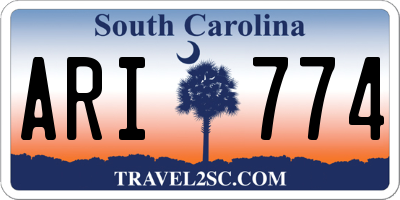 SC license plate ARI774