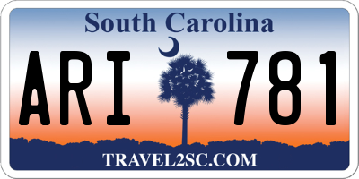 SC license plate ARI781