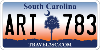 SC license plate ARI783