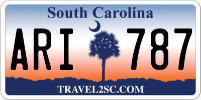 SC license plate ARI787