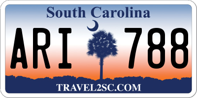 SC license plate ARI788