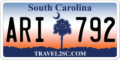SC license plate ARI792